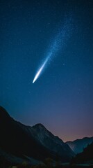 Wall Mural - Meteors, meteor showers, streaking across,space, night, sky, star, stars, galaxy, astronomy, abstract, universe, blue, dark, light, black, cosmos, nebula, starry, planet, constellation, comet, dust, w