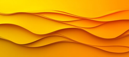 Canvas Print - Elegant Abstract Wavy Gradient Background with a Soft Minimalist Texture in Warm Sunny Yellow Tones