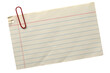© Md NAYEM - Blank Index Card with Red Paperclip Ready for Notes and Creative Ideas Perfect for Back to School