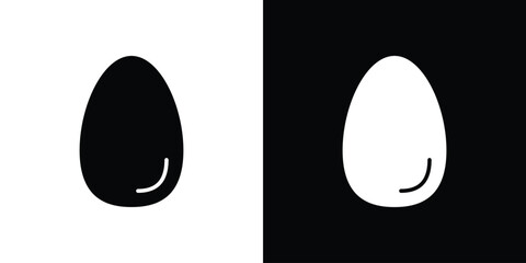Egg icon illustration element design. black glyph icons