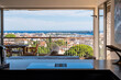 © Jeremi MARIE - Modern apartment workspace with panoramic view over Cannes and the sea