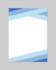 Wall Mural - Minimalist Blue Geometric Diagonal Line Border for Presentation Slide Template