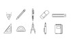 © arif - Vector art of drafting tools isolated