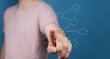 © vegefox.com - Hand interacting with digital network, connection, technology, innovation, future, communication, digital world, progress, global, in