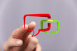 © vegefox.com - Communication dialogue concept of  internet communication, business success with interaction and speech bubble in hand.
