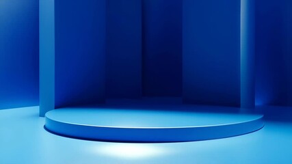 Wall Mural - A glossy blue background with soft highlights luxury
