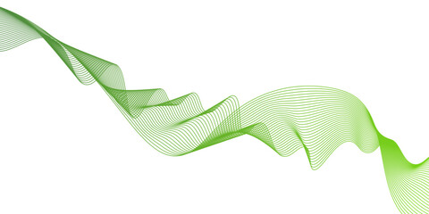 Wall Mural - abstract green wave line background, abstract smooth waves on white background,.presentation in bussines banners,green lines vector banner template background,