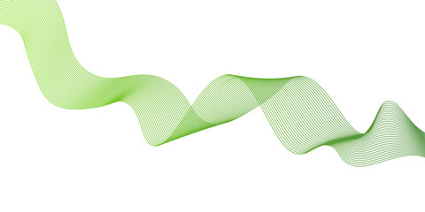 Wall Mural - abstract green wave line background, abstract smooth waves on white background,.presentation in bussines banners,green lines vector banner template background,