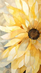 Wall Mural - Sunflower abstract petal plant.