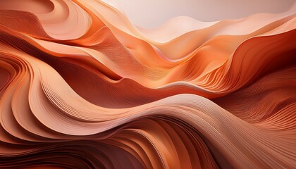 Wall Mural - A Vibrant Abstract Illustration Featuring Flowing Shapes In Warm Tones Accented By Organic Forms And Gentle Textures