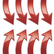 © Taniaislam - Red arrows pointing down and up pointing up graphic