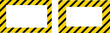 © MDneamul - Yellow and black caution warning tape frame. Warning tape with yellow and black Diagonal stripes rectangle square box frame. Caution tape border and safety stripe. Hazardous warning tape sets