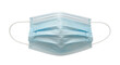 © Miguel - Light blue surgical face mask isolated on white, personal protective equipment for healthcare and medical use PNG