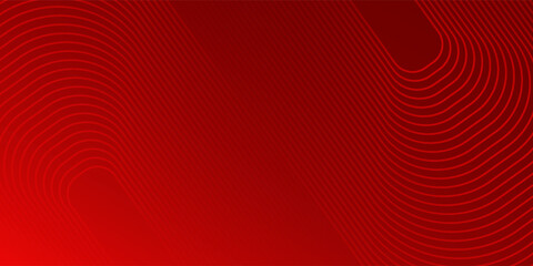Wall Mural - Red abstract background with glowing geometric lines. Gradient layout