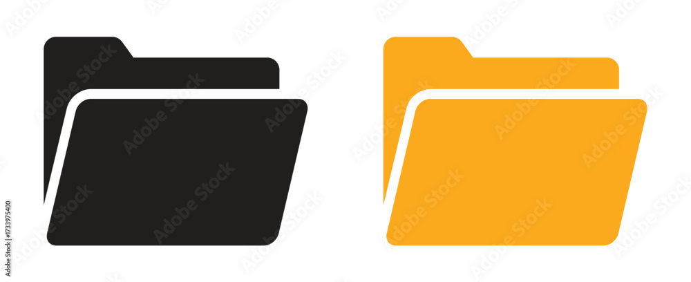 File Folder Icon Vector – Folder, Directory, Storage, Document, Data ...