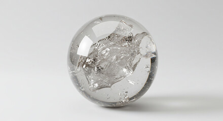 Abstract design encased within transparent circular object