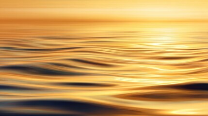 Wall Mural - Serene golden sunset reflecting on calm ocean waves, creating a tranquil atmosphere for relaxation