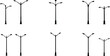 © Sabbir's World - Streetlight silhouette collection, dual arm lamp post designs, urban lighting illustration, modern city pole artwork, outdoor night architecture elements