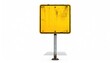 © Wa Bale - Blank, aged, yellow signpost outdoors. Isolated for mockups, signage. Plain backdrop