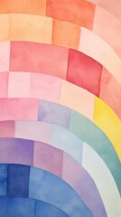 Wall Mural - Rainbow abstract shape art.