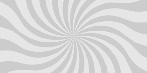 Wall Mural - Abstract shine white and gray ray cartoon pop sunburst wallpaper. spiral line diagonal vintage summer poster design.