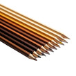 © Komang - A diagonal row of sharpened colored pencils in a gradient of brown beige and tan skin tones.