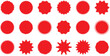 © EnigmaEasel - Circle Promotion Sale Banner Badge Stamp Set 2 Vector  Red Sticker for Marketing & Discounts, Svg, Png