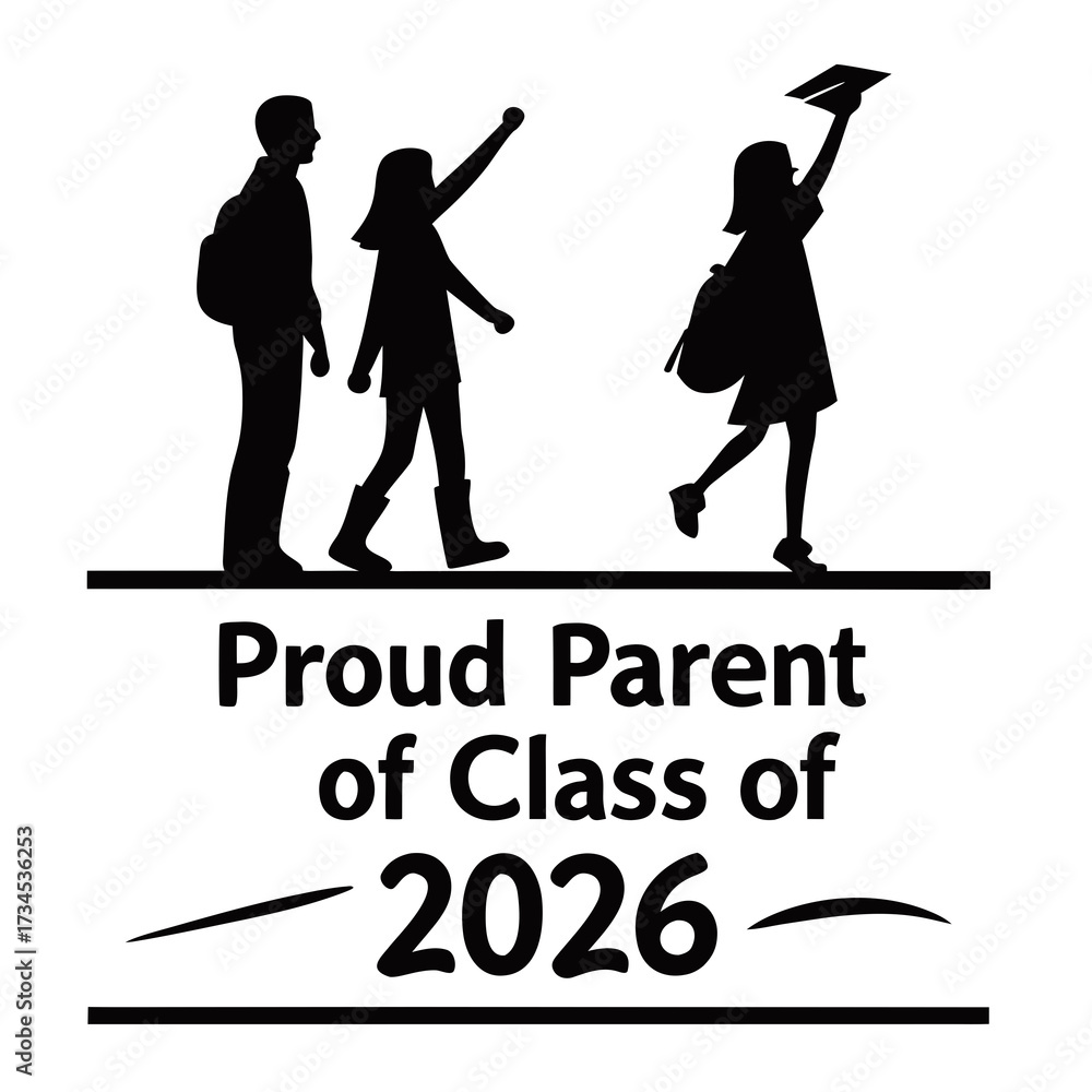 Proud parent of class of 2026 graduation celebration Stock Vector ...