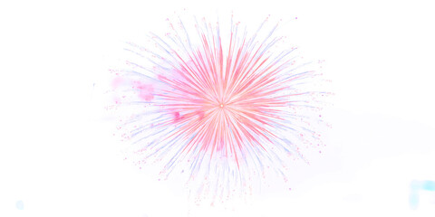 Sky Symphony: Witness a vibrant and dazzling display of pyrotechnics, exploding in a captivating burst of color and light, against a backdrop of open space.fireworks for diwali, new year, transparent 