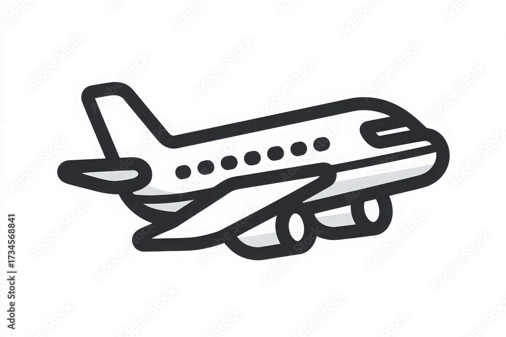 A sleek airplane flies high above a vibrant city, showcasing its streamlined design and bright colors against the sunny sky. The view captures a sense of freedom and travel.