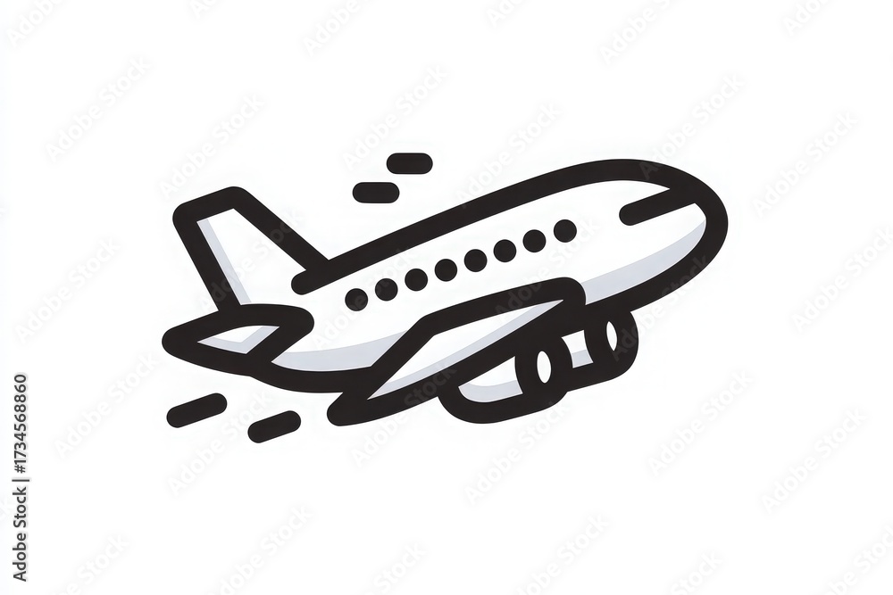 An airplane accelerates down the runway, lifting off into the clear blue sky. The scene captures the excitement of travel, with the airport bustling below during daylight.