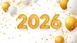 © Evhen Pylypchuk - Celebrate the arrival of the new year with golden balloons and confetti. The modern design of the 2020 sale banner shines with glowing golden typography.