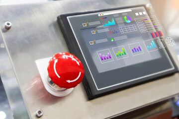 Push button switches and digital display screens, operating systems in industrial production and management systems