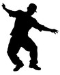 © mohammad - Male street dance hip hop dancer silhouette minimal vector illustration on transparent background for music and urban culture themes