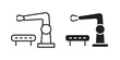© Ranveer - Industrial robot icons in line stroke outline art and clip art