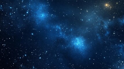 Wall Mural - A deep midnight blue wallpaper with shimmering stars and constellations 
