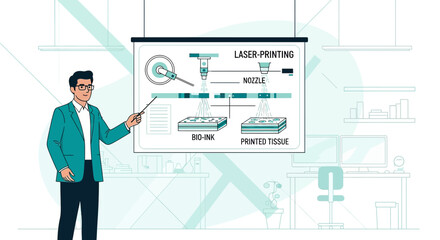 Presentation on Laser-Printing of Bio-Ink for Tissue Engineering Applications in Modern Laboratory