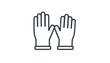 © Ginan - Simple, outlined illustration of two hand gloves, showcasing protection and hygiene.