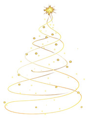 Wall Mural - PNG Line of christmas tree illustration background spiral.