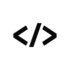 Close-up of a black coding symbol on a representing programming and software development concepts