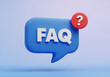 © Richard - 3d rendered faq icon with question mark in speech bubble for general use