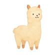 © Rawpixel.com - PNG Cute watercolor llama illustration.