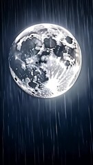 Wall Mural - Full moon shining over the 
 sky with beautiful scenery