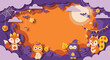© fackul - Cute paper cut-out Halloween and autumn vector illustration. Fox, owls, and squirrel with bats, spiderwebs, pumpkins, and fall leaves