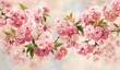 © azrina - A delicate arrangement of blossoming cherry blossoms in soft pinks and muted beige tones, creating a serene and springtime mood.