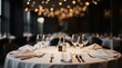 © Innovative Image - refined table setting with silverware and glassware for a formal business dinner | business, celebration, corporate, hospitality, event theme