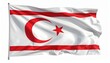 © nizar - Northern Cyprus flag waving proudly, a symbol of national pride and identity, ideal for patriotic themes, political events, and travel resources