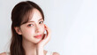 © YT - 肌の綺麗な女性、頬杖を付く、AI