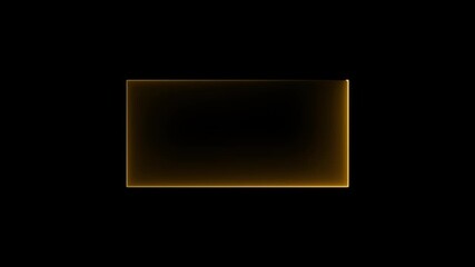 Wall Mural - Abstract glowing neon light rectangle border frame animation. Neon Rectangle Border . Neon rectangle frame ON Black background.. 4k animation video............