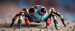 © Nopphawan - Small, plush robotic spider with large, friendly eyes and colorful body,  gadget,  stock photo